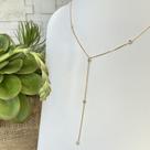 Colar Gravatinha com Zircônias banhado a ouro 95.0390 Colar Gravatinha com Zircônias banhado a ouro 95.0390