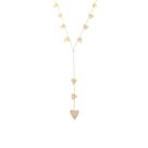 Colar gravatinha corações piuka vintage folheado a ouro 18k