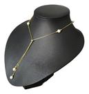 Colar Gravatinha Pérola F. Ouro 18k Dourado 80 Cm