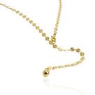 Colar gravatinha placa lisa pequeno banhado a ouro 18k