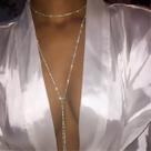 Colar Gravatinha Strass Cristal Prata Ou Dourado Festa Noite Colar Gravatinha Strass Cristal Prata Ou Dourado Festa Noite