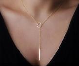 Colar Gravatinha Super Lindo Folheado A Ouro 18k