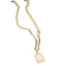 colar Grumet 3mm Inicial com pingente O Banhado 18k colar Grumet 3mm Inicial com pingente O Banhado 18k