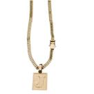 Colar Grumet Duplo fecho Lateral Com a Inicial J
