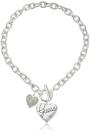 Colar GUESS com Pingente de Coração - Banhado a Prata Colar GUESS com Pingente de Coração - Banhado a Prata