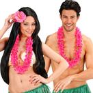 Colar Havaiano de Luxo Muito Cheio Flores Monocromatica Unissex 50 cm para Luau Carnaval Festa Havai