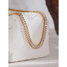 Colar Importado Gargantilha Choker Riviera Cristal Zircônia Banhado Ouro 18k Antialérgico