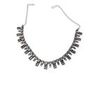 Colar Indiano Feminino de Metal Prateado Tradicional