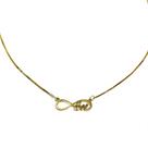 Colar Infinite Love, joia de ouro 10k