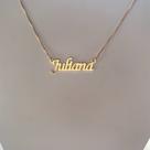 Colar Juliana Nome Personalizada Pronta Entrega Semijoias