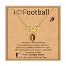 Colar Kenailw Football Pingente banhado a ouro 14K para mulheres