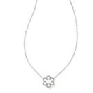 Colar Kendra Scott com Pingente de Floco de Neve em Opala - Banhado a Ródio