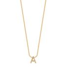 Colar Letra A Minimalista Com Zircônia Folheado A Ouro