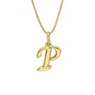 Colar Letra Inicial Lisa Semi Joia Banhado Ouro 18k Presente Perfeito Aniversario Mae Mulher Namorada