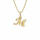 Colar Letra Inicial Lisa Semi Joia Banhado Ouro 18k Presente Perfeito Aniversario Mae Mulher Namorada