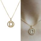 Colar Letra Nome com Pedras de Zirconias Banhado Ouro 18k