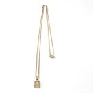 Colar Libra Signo do Zodíaco Pingente Dourado 30 cm