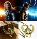 Colar Loki Irmão de Thor Capacete Chifres Marvel Vingadores Avengers Pingente Geek Nerd Metal
