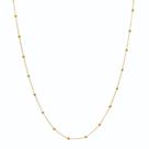Colar Longo com Bolinhas Douradas Folheado em Ouro 18K Softjoias