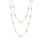 Colar Longo com Cristais Folheado em Ouro 18K Softjoias
