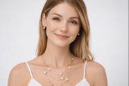 Colar Longo com Pérolas e Brinco Ouro 18k Feminino
