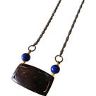 Colar Longo Feminino Corrente Madeira
