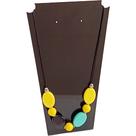 Colar longo preto amarelo feminino