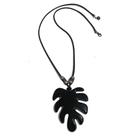 Colar Longo Preto Costela Adão Feminino