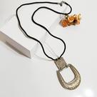 Colar Longo Preto Feminino Pingente grande
