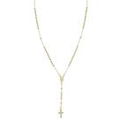 Colar longo terço nossa senhora das graças folheado a ouro 18k