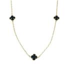 Colar longo trevo virginia banhado a ouro 18k