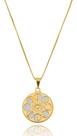 Colar Luara Veneziana Com Pingente Fases da Lua banhado em ouro 18k