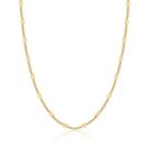 Colar malha groumet p com corações lisos banhado a ouro - 45 cm + 5 cm extensor