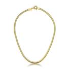 Colar malha snake 4 mm banhado a ouro - semijoia