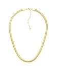 Colar malha snake liso banhado a ouro 40cm