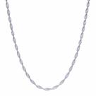 Colar Malha Torcida 45cm - Banhado em prata 925