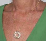 Colar Mandala de Zircônias Cristal Banhado em Ouro 18K Colar Mandala de Zircônias Cristal Banhado em Ouro 18K