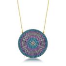 Colar mandala g com zircônia coloridas - 60 cm