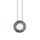 Colar Mandala Menino Zircônias 45cm Prata com Banho de Ródio