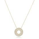 Colar mandala zirconia cravejada banhado a ouro 18k