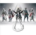 Colar Masculino Assassin's Creed Pingente Gamer Geek Melhor Presente Criativo Cordão Ajustável