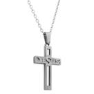 Colar Masculino Crucifixo Jesus em Aço Inox Brilhante - 50cm