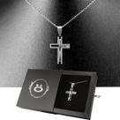 Colar Masculino crucifixo pai nosso corrente pingente