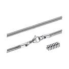 Colar Masculino de Aço Inoxidável VNOX - Corrente Tipo Box e Snake (18-24 Polegadas) - Anti-Desbotamento