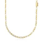 Colar Masculino de Ouro 18K Corrente Cadeado 3,5mm Banhado a Ouro