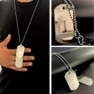 Colar Masculino Dog Tag Dupla Placa Militar Aço Inoxidável Antialérgico Treino Academia
