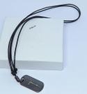Colar Masculino e Feminino Cordão Fio encerado Preto Ajustável com Pingente Chapa escrito Jesus aço Inox Gargantilha