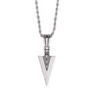 Colar Masculino Ponta de Flecha Lança Viking Cordão 60cm