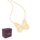 Colar Maxi Borboleta Rommanel Banhado a Ouro 18K 5321230