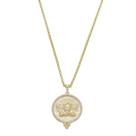 Colar medalha anjo da guarda zircônias folheado a ouro 18k Colar medalha anjo da guarda zircônias folheado a ouro 18k
